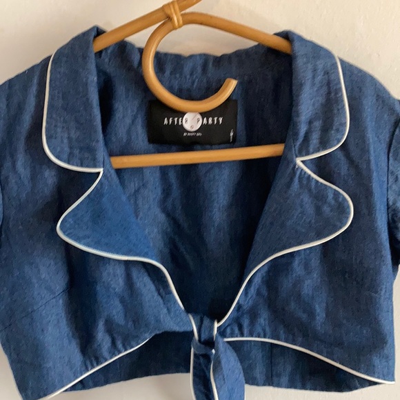 Nasty Gal Vintage Nashville Chambray top medium - Picture 6 of 9